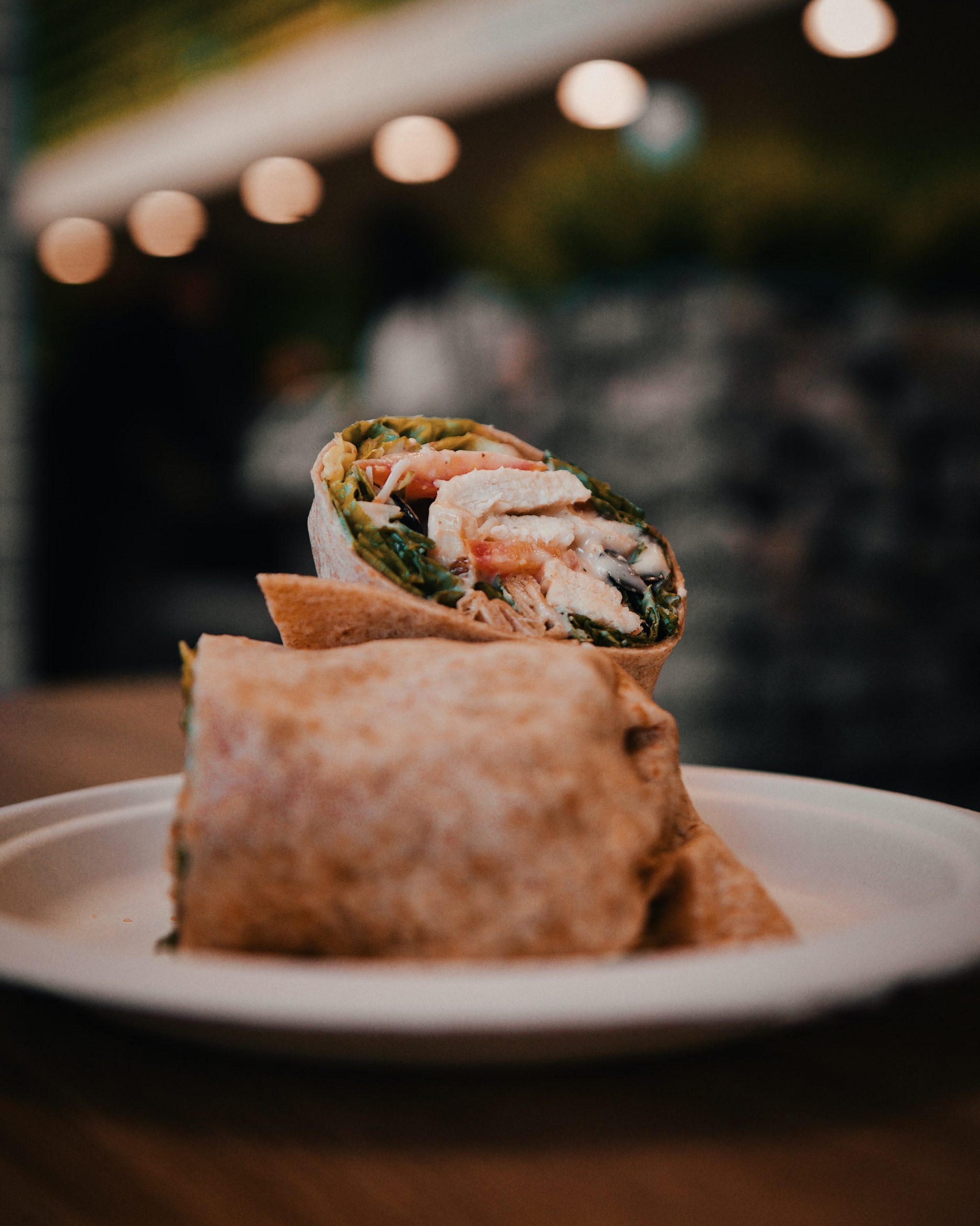 Burritos on plate