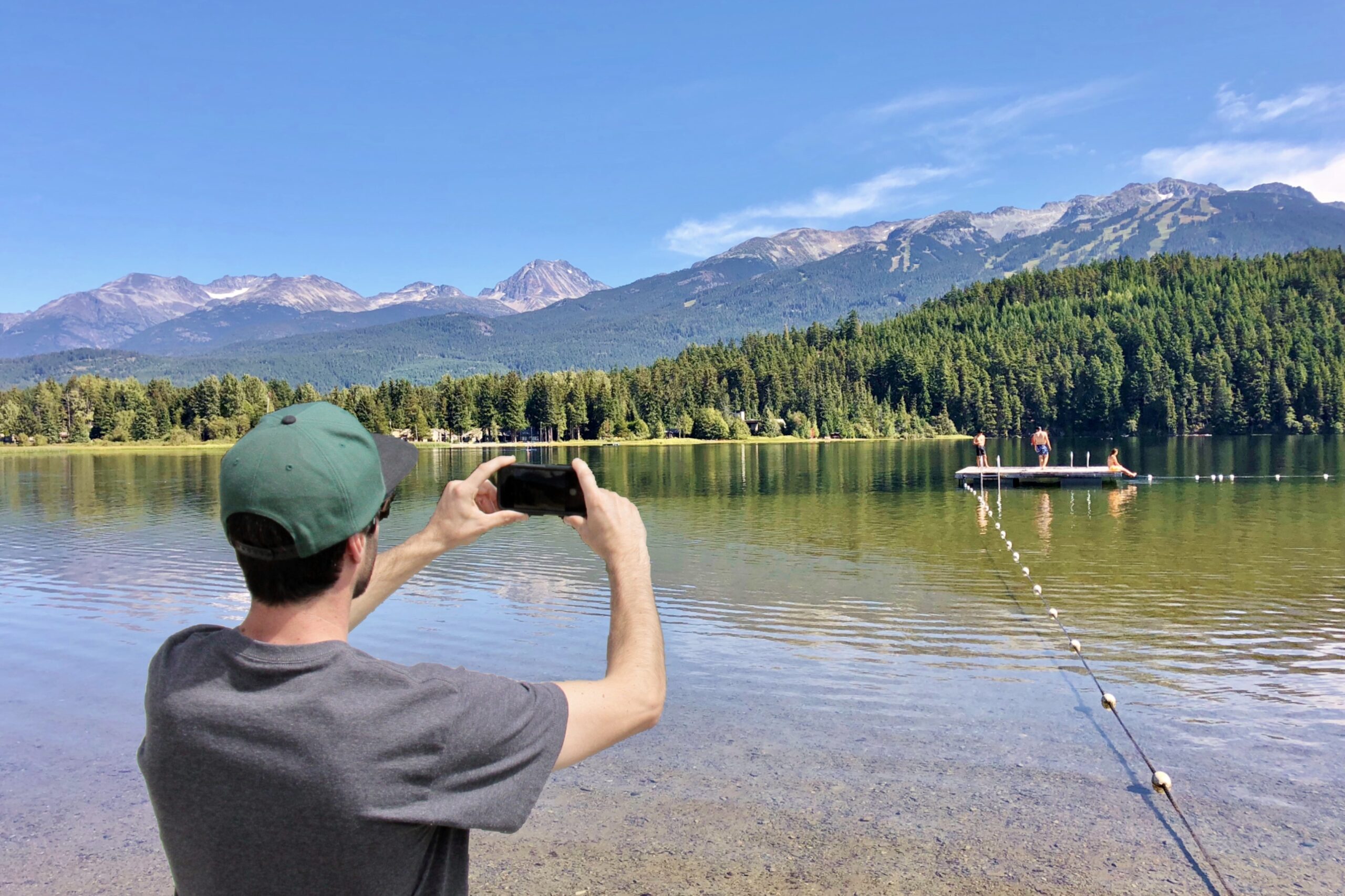 Sweeping summer mountain view across the Whistler Valley